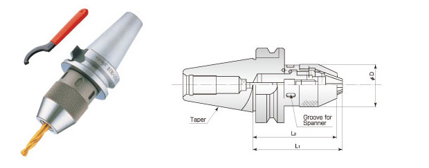 CNC Keyless Drill Chucks with BT Flange