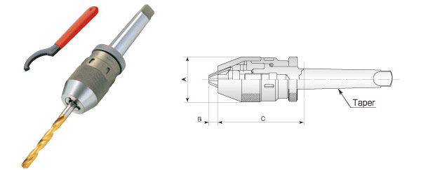 CNC Keyless Drill Chucks with Morse Taper Shank