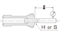 Square, hexagonal collet